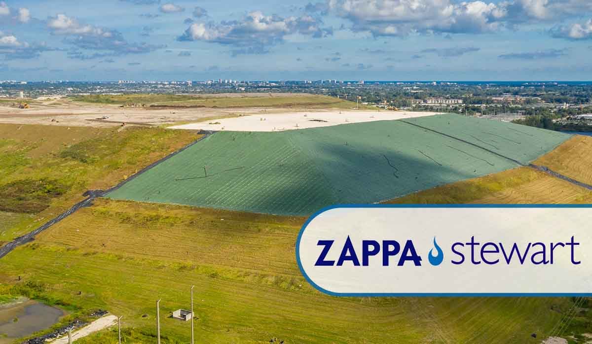 Aerial image of a landfill